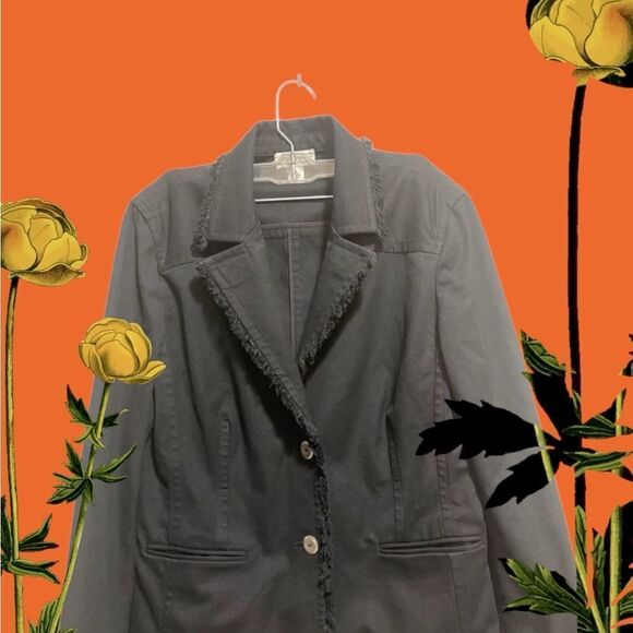 St. John Sports Cotton Black Jacket Women's SZ Md - Picture 2 of 7